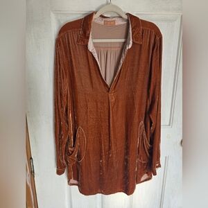 CP Shades Copper Velvet Blouse